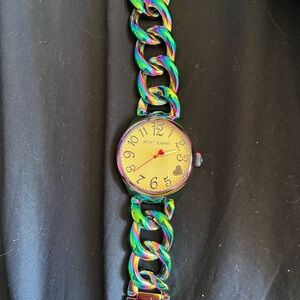 Betsey Johnson Multicolor Chain Watch